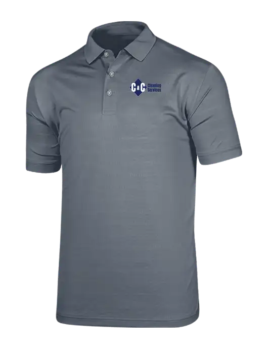 Callaway Vibrant Light Grey Ventilated Polo w/C & C Cleaning Services Logo