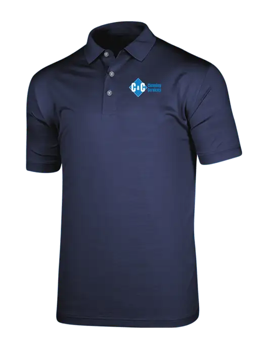 Callaway Vibrant Navy Ventilated Polo w/C & C Cleaning Services Logo