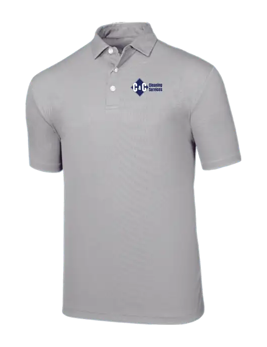 Callaway Birdseye Light Grey Polo w/C & C Cleaning Services Logo