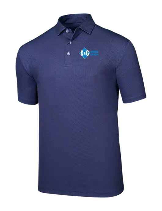 Callaway Birdseye Navy Polo w/C & C Cleaning Services Logo