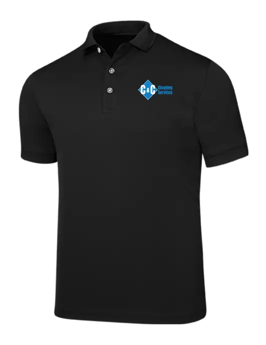 Callaway Ottoman Black Polo w/C & C Cleaning Services Logo