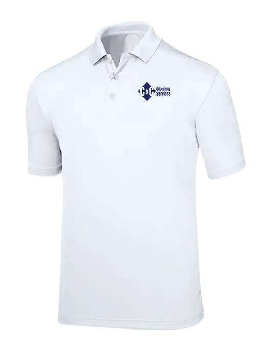 Callaway Core Bright White Performance Polo w/C & C Cleaning Services Logo