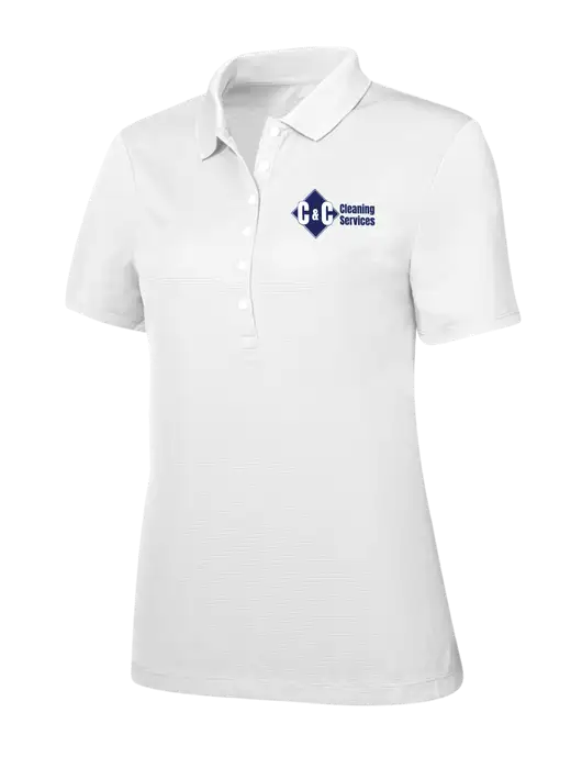 Callaway Womens Ottoman Bright White Polo w/C & C Cleaning Services Logo