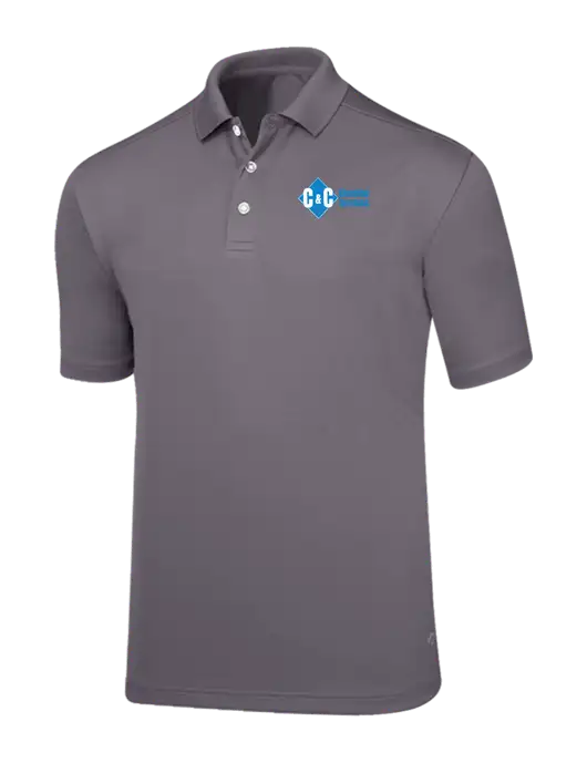 Callaway Core Medium Grey Performance Polo w/C & C Cleaning Services Logo