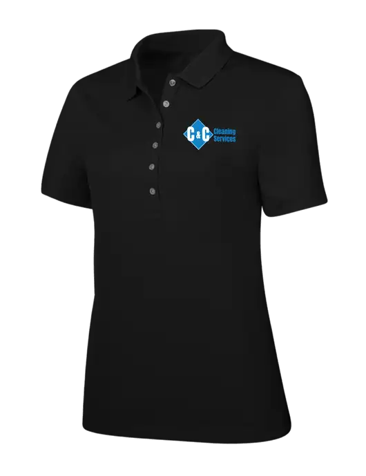 Callaway Womens Ottoman Black Polo w/C & C Cleaning Services Logo