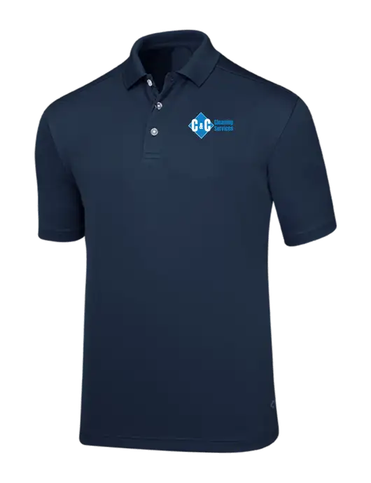 Callaway Core Navy Performance Polo w/C & C Cleaning Services Logo