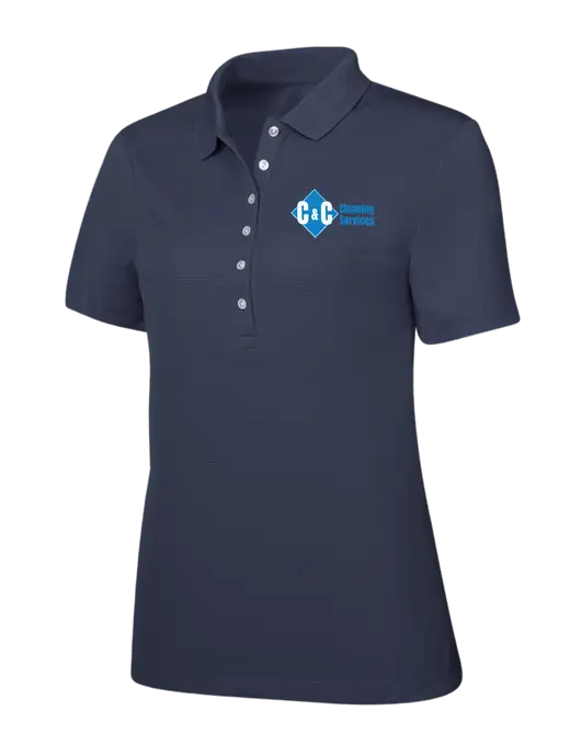 Callaway Womens Ottoman Navy Polo w/C & C Cleaning Services Logo