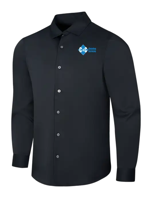 Black City Stretch Shirt w/C & C Cleaning Services Logo