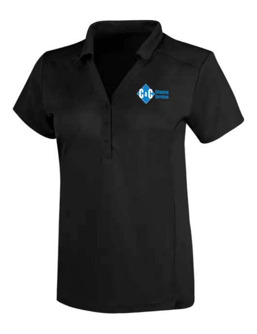 OGIO Blacktop Womens Framework Polo w/C & C Cleaning Services Logo