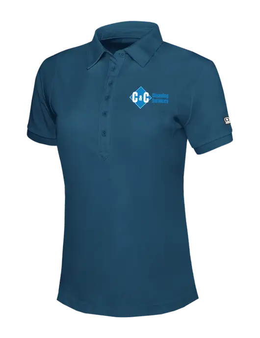 OGIO Womens Light Navy Jewel Polo w/C & C Cleaning Services Logo