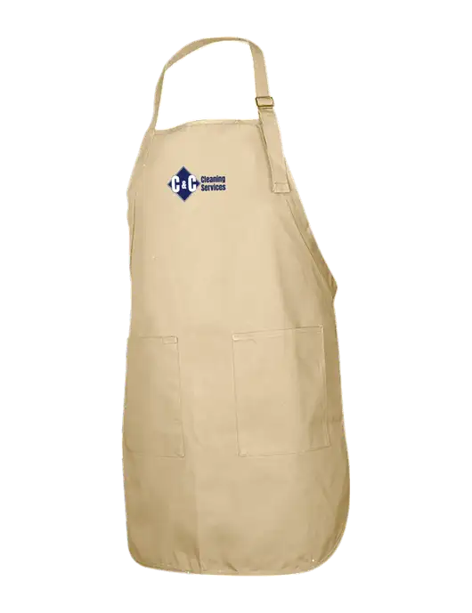 Full-Length Stone Apron With Pockets w/C & C Cleaning Services Logo