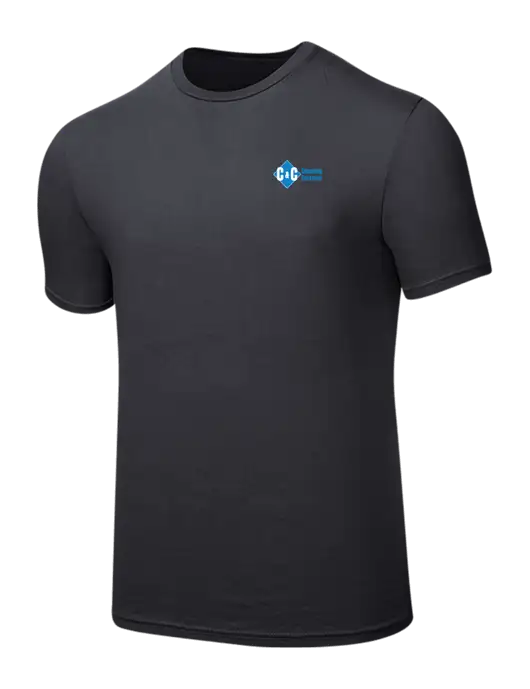 Seriously Soft Charcoal T-Shirt w/C & C Cleaning Services Logo