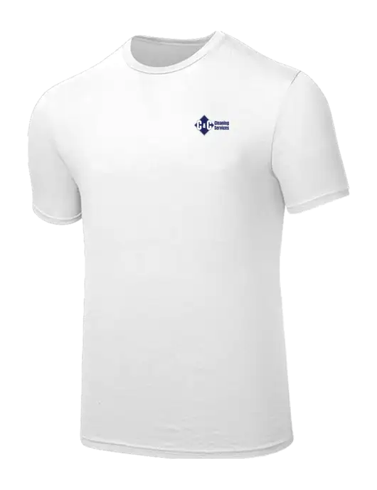 Seriously Soft White T-Shirt w/C & C Cleaning Services Logo