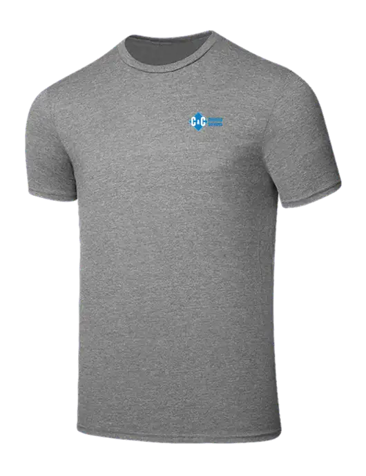 Seriously Soft Grey Frost T-Shirt w/C & C Cleaning Services Logo
