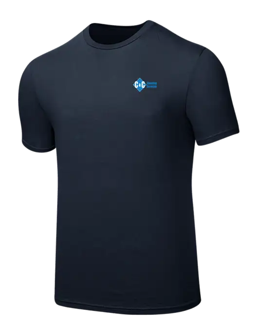 Seriously Soft Navy T-Shirt w/C & C Cleaning Services Logo
