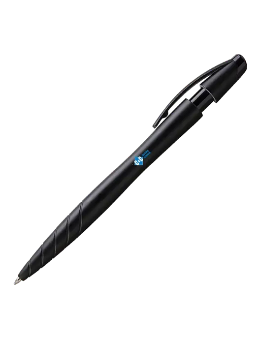 Awali Black Metallic Pen - Black Ink w/C & C Cleaning Services Logo