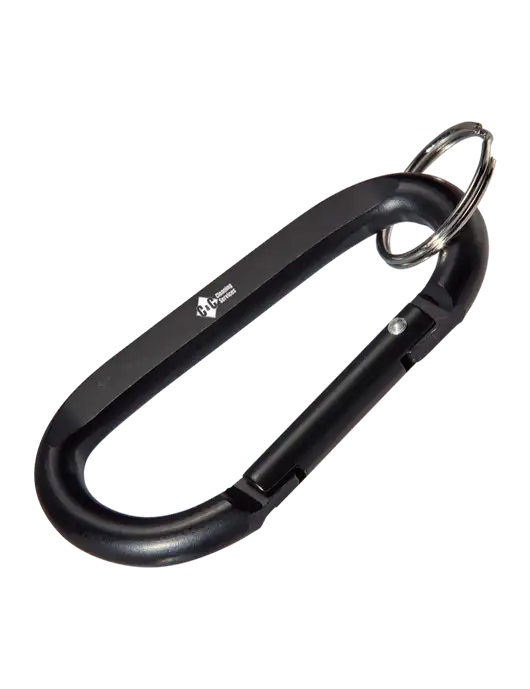 Black Carabiner & Key Ring w/C & C Cleaning Services Logo