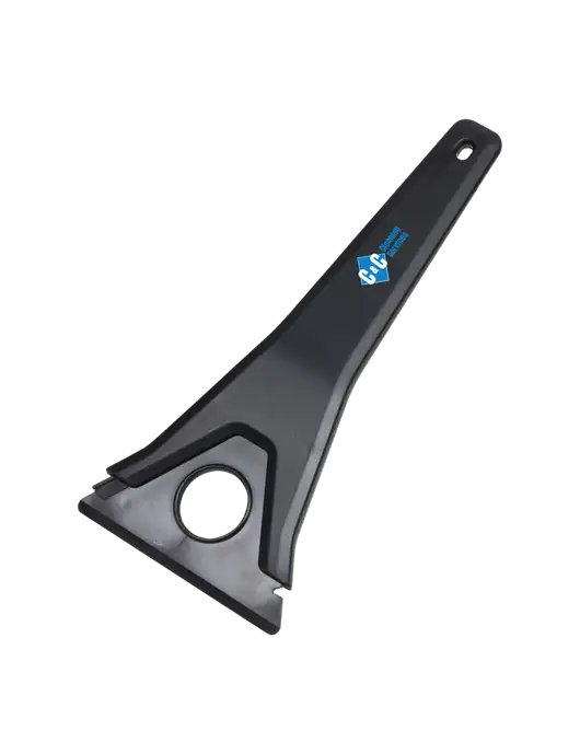 TriBlade Black Windshield Scraper w/C & C Cleaning Services Logo
