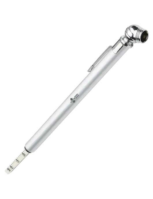 Quick View Silver Tire Gauge w/C & C Cleaning Services Logo