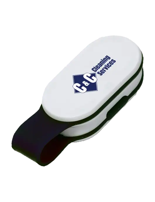 Magna Clip Black Personal Safety Light w/C & C Cleaning Services Logo