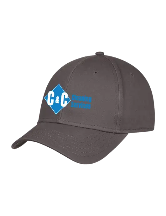 Charcoal Structured Cap Hook & Loop w/C & C Cleaning Services Logo