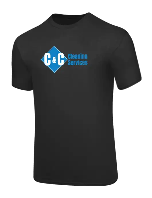 Core Blend Charcoal Grey T-Shirt w/C & C Cleaning Services Logo