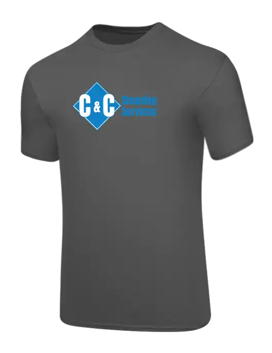 Core Blend Medium Grey T-Shirt w/C & C Cleaning Services Logo