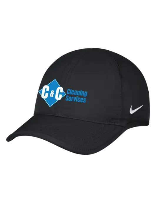Nike Black Featherlight Cap w/C & C Cleaning Services Logo