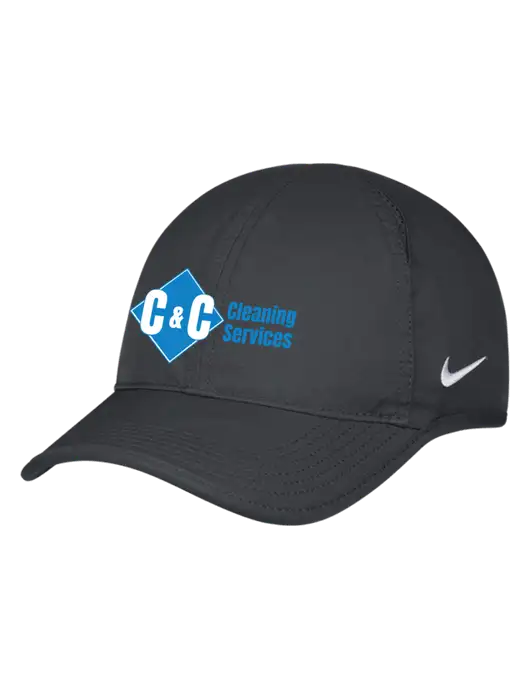 Nike Charcoal Featherlight Cap w/C & C Cleaning Services Logo