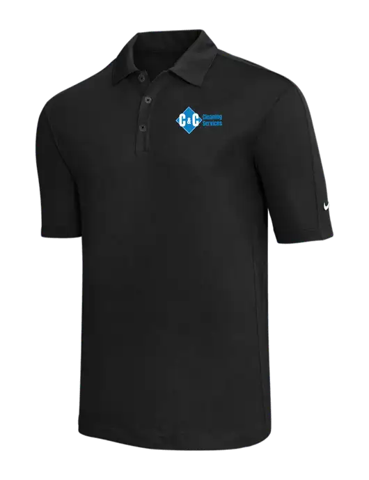 Nike Black Tech Sport Dri-FIT Polo w/C & C Cleaning Services Logo