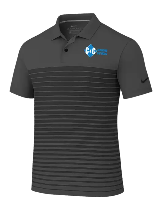 Nike Dark Grey Dri-FIT Vapor Block Polo w/C & C Cleaning Services Logo