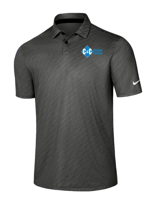 Nike Dark Grey Vapor Dash Polo w/C & C Cleaning Services Logo