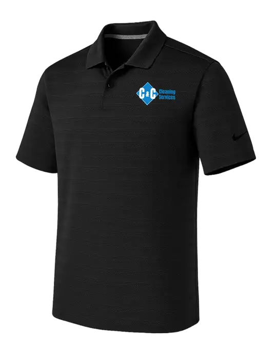 Nike Black Dri-FIT Vapor Jacquard Polo w/C & C Cleaning Services Logo