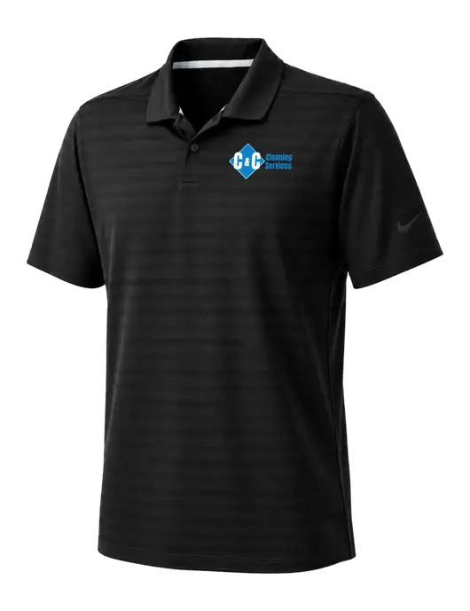 Nike Black Dri-FIT Vapor Jacquard Polo w/C & C Cleaning Services Logo