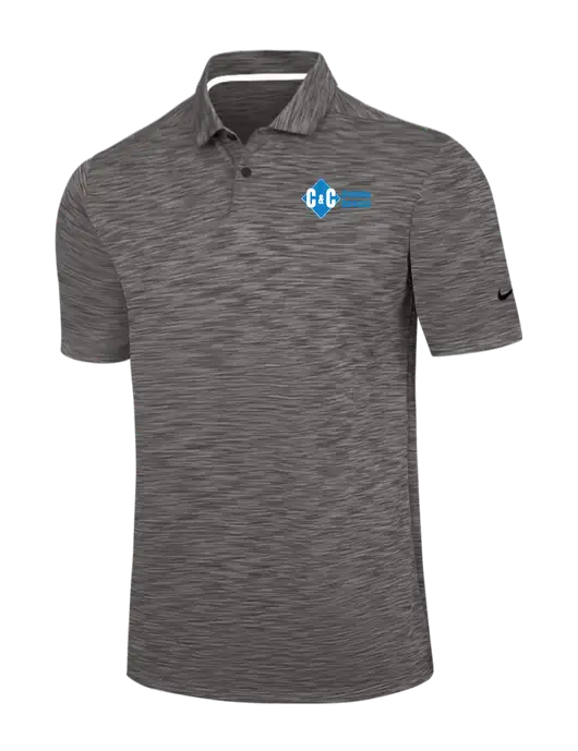 Nike Dark Grey Dri-FIT Vapor Space Dyed Polo w/C & C Cleaning Services Logo