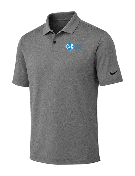Nike Dark Grey Heather Dri-FIT Vapor Polo w/C & C Cleaning Services Logo