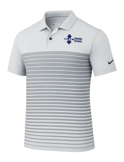 Nike Light Grey Dri-FIT Vapor Block Polo w/C & C Cleaning Services Logo