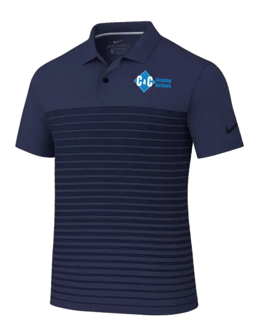 Nike Navy Dri-FIT Vapor Block Polo w/C & C Cleaning Services Logo