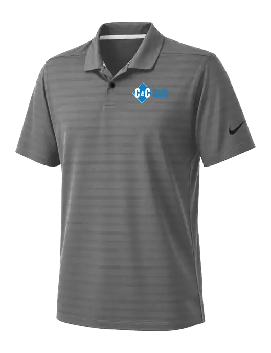 Nike Dark Medium Grey Dri-FIT Vapor Jacquard Polo w/C & C Cleaning Services Logo