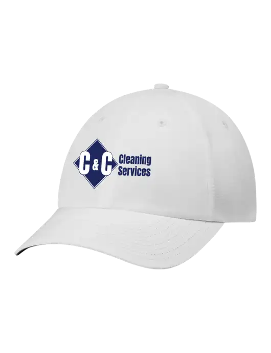 Richardson Relaxed Performance Lite White Cap w/C & C Cleaning Services Logo