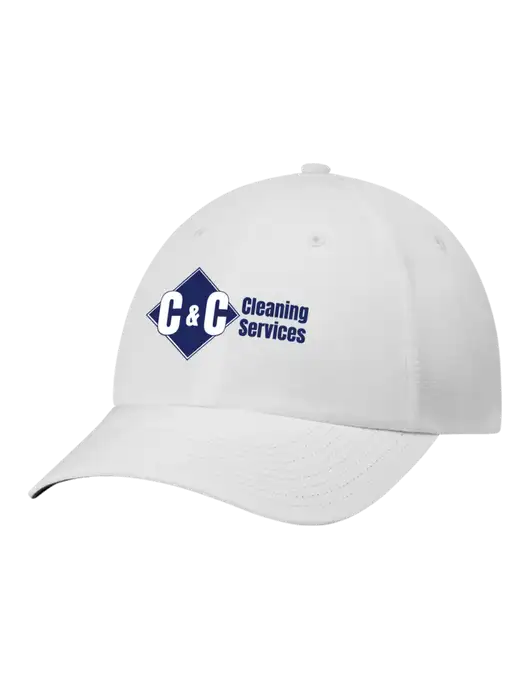 Richardson Relaxed Performance Lite White Cap w/C & C Cleaning Services Logo