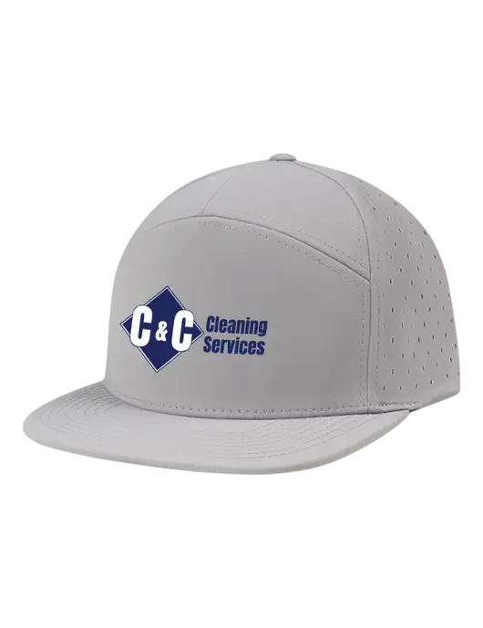 Richardson Light Grey Cannon Cap w/C & C Cleaning Services Logo