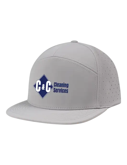 Richardson Light Grey Cannon Cap w/C & C Cleaning Services Logo