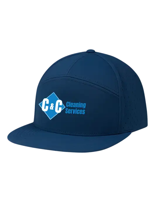 Richardson Light Navy Cannon Cap w/C & C Cleaning Services Logo