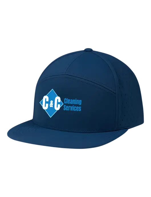 Richardson Light Navy Cannon Cap w/C & C Cleaning Services Logo