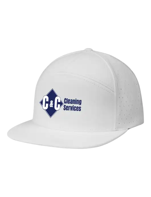 Richardson White Cannon Cap w/C & C Cleaning Services Logo