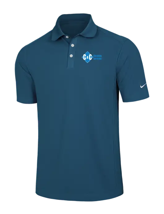 Nike Light Navy Dri-FIT Classic Polo w/C & C Cleaning Services Logo