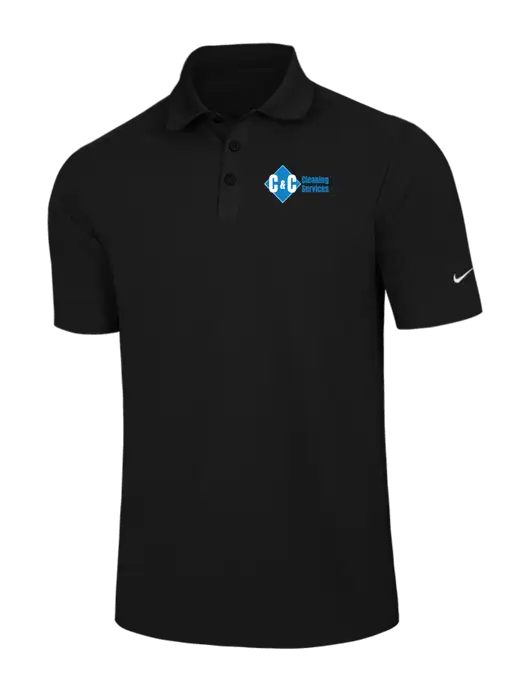 Nike Black Dri-FIT Classic Polo w/C & C Cleaning Services Logo