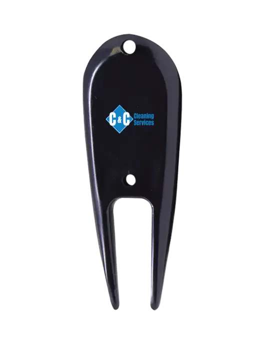 Black Divot Tool w/C & C Cleaning Services Logo