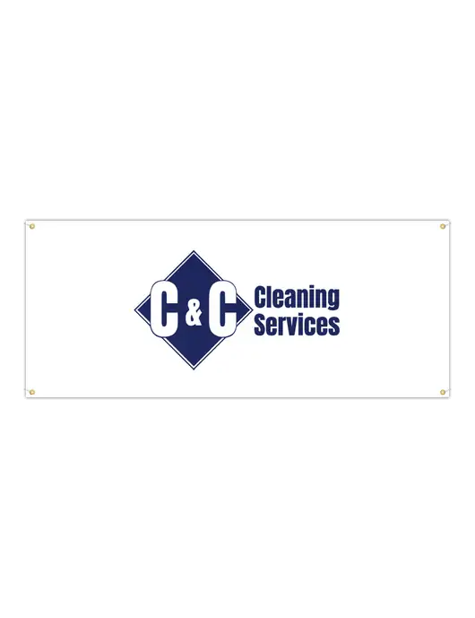 Vinyl Banner 72" x 30" w/C & C Cleaning Services Logo